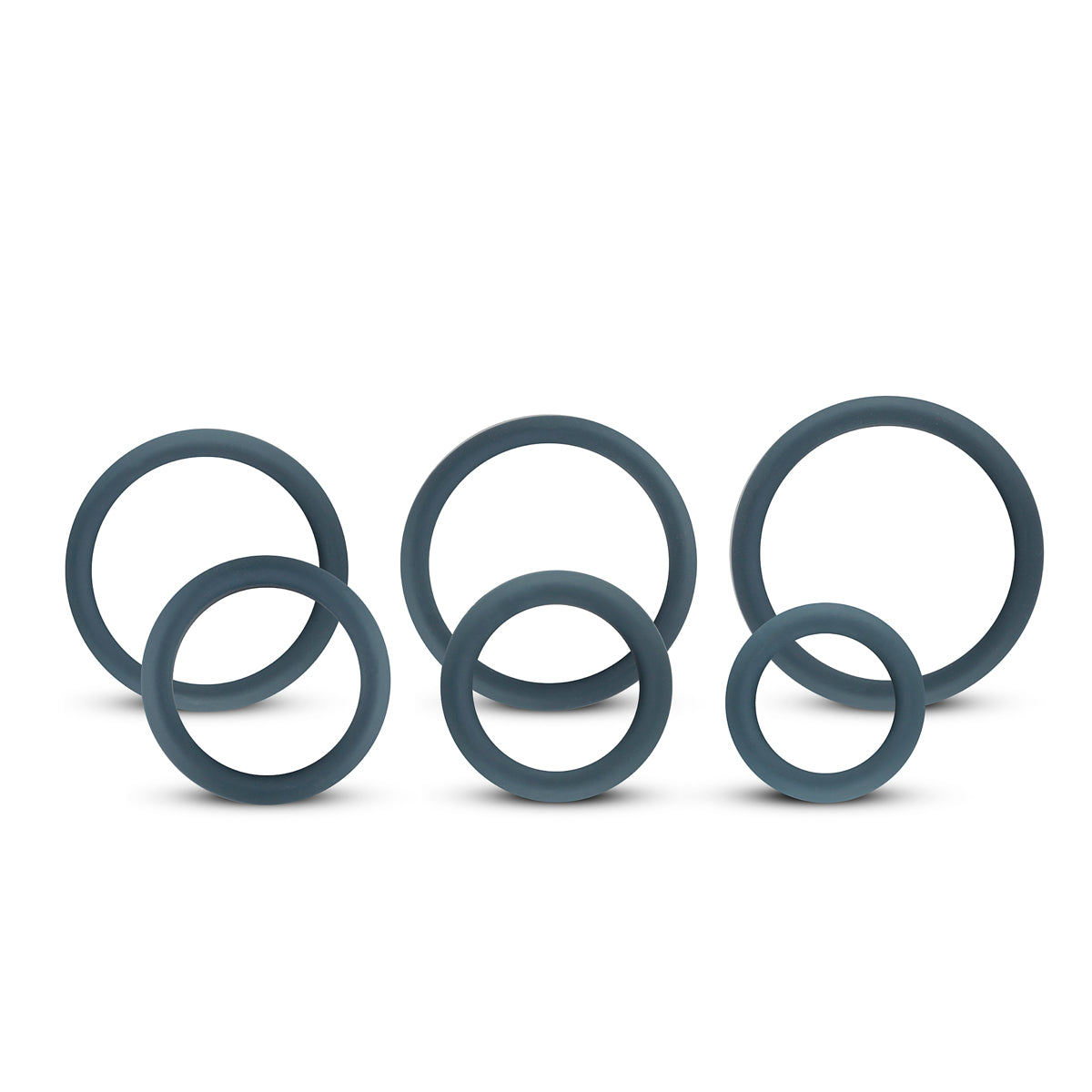 BONERS 6 PIECE COCK RING SET GREY